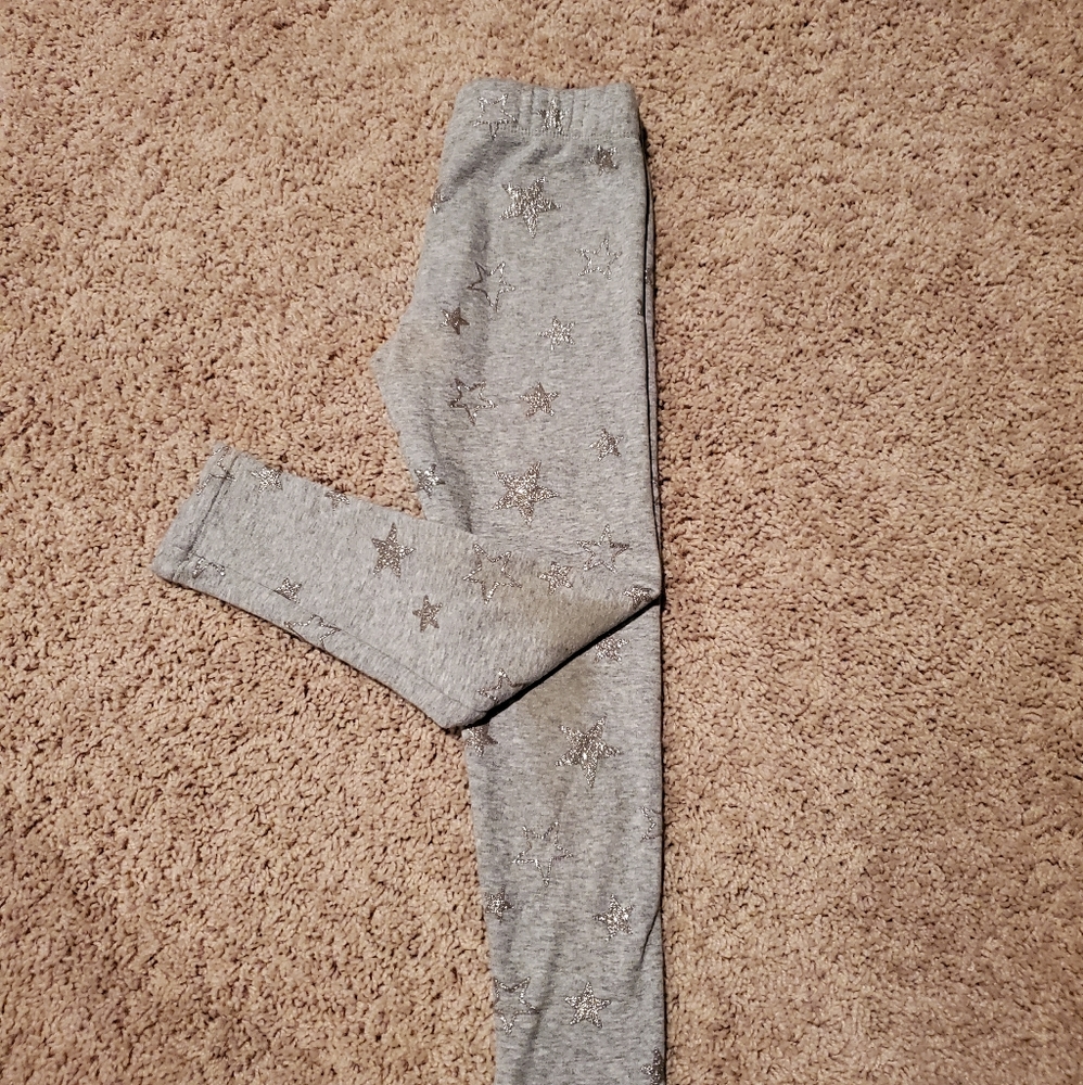 Fleece Grey w/ Sliver Stars Legging